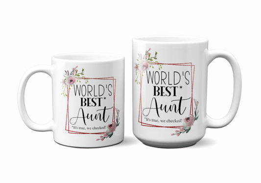 World's Best Aunt ORCA Coated Dishwasher Safe Coffee Mug