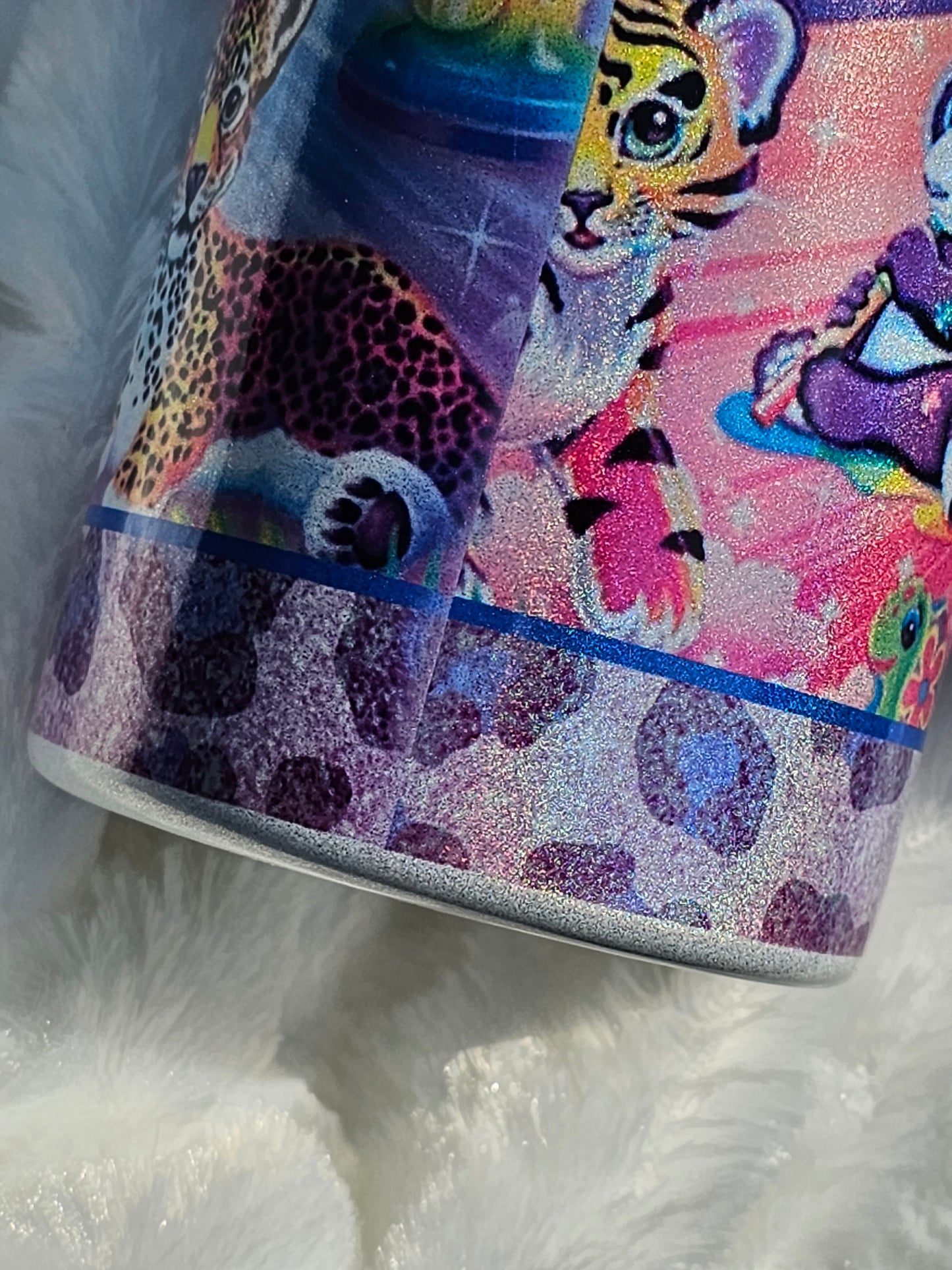 20 oz Holographic Skinny Lisa Frank Sublimation Tumbler - Imperfect