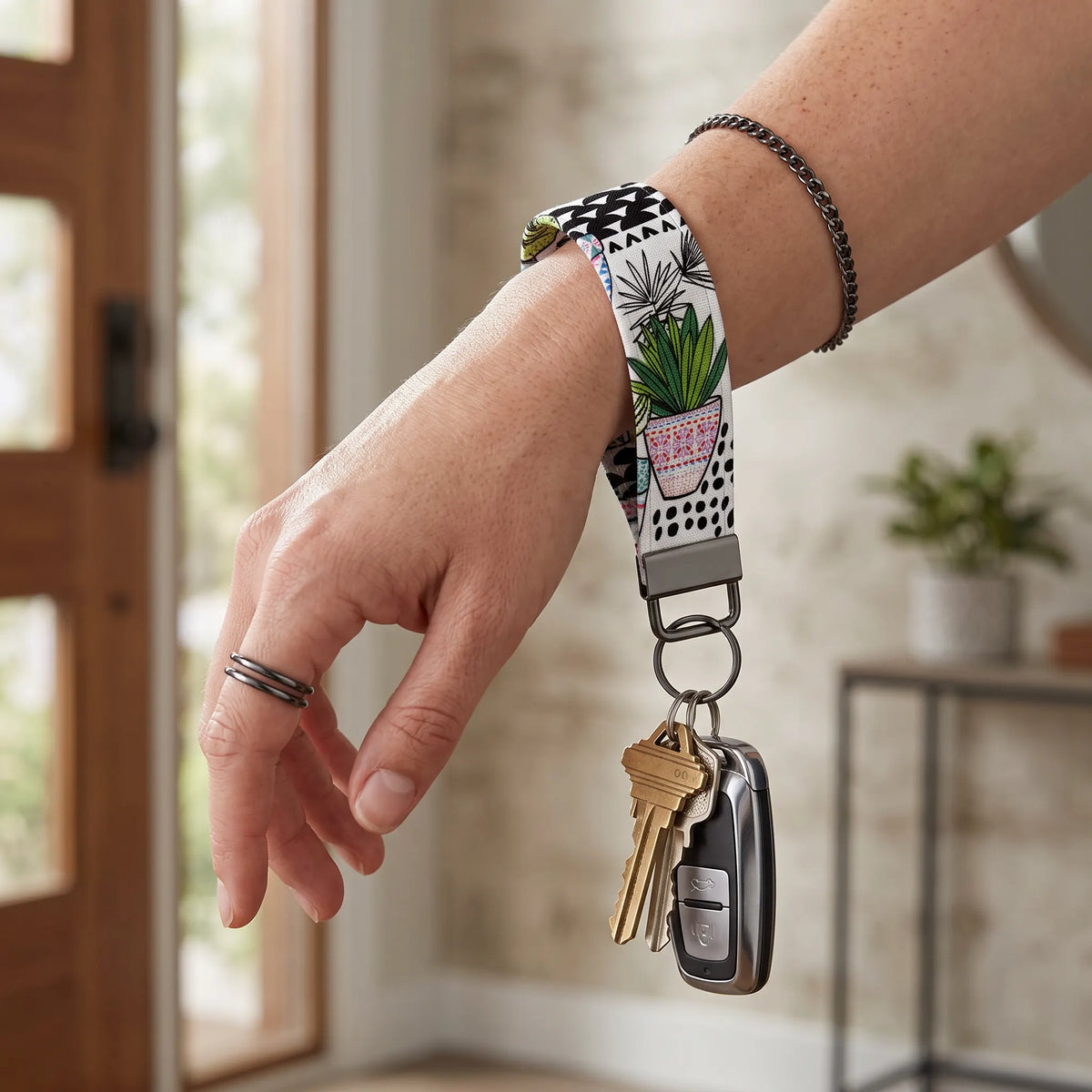 Desert Cactus Keychain Wristlet