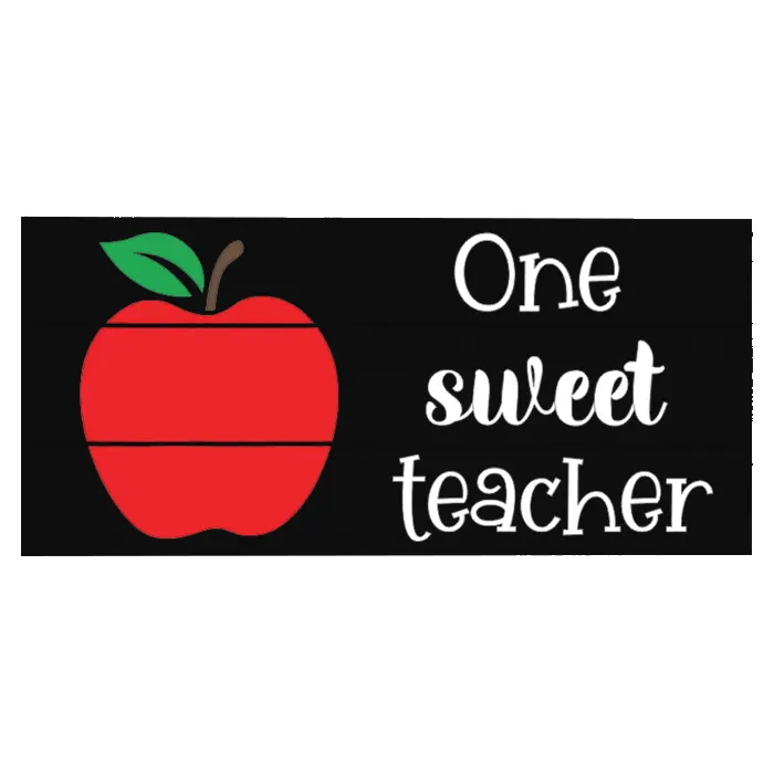 One Sweet Teacher Holiday Wood Mini Crate