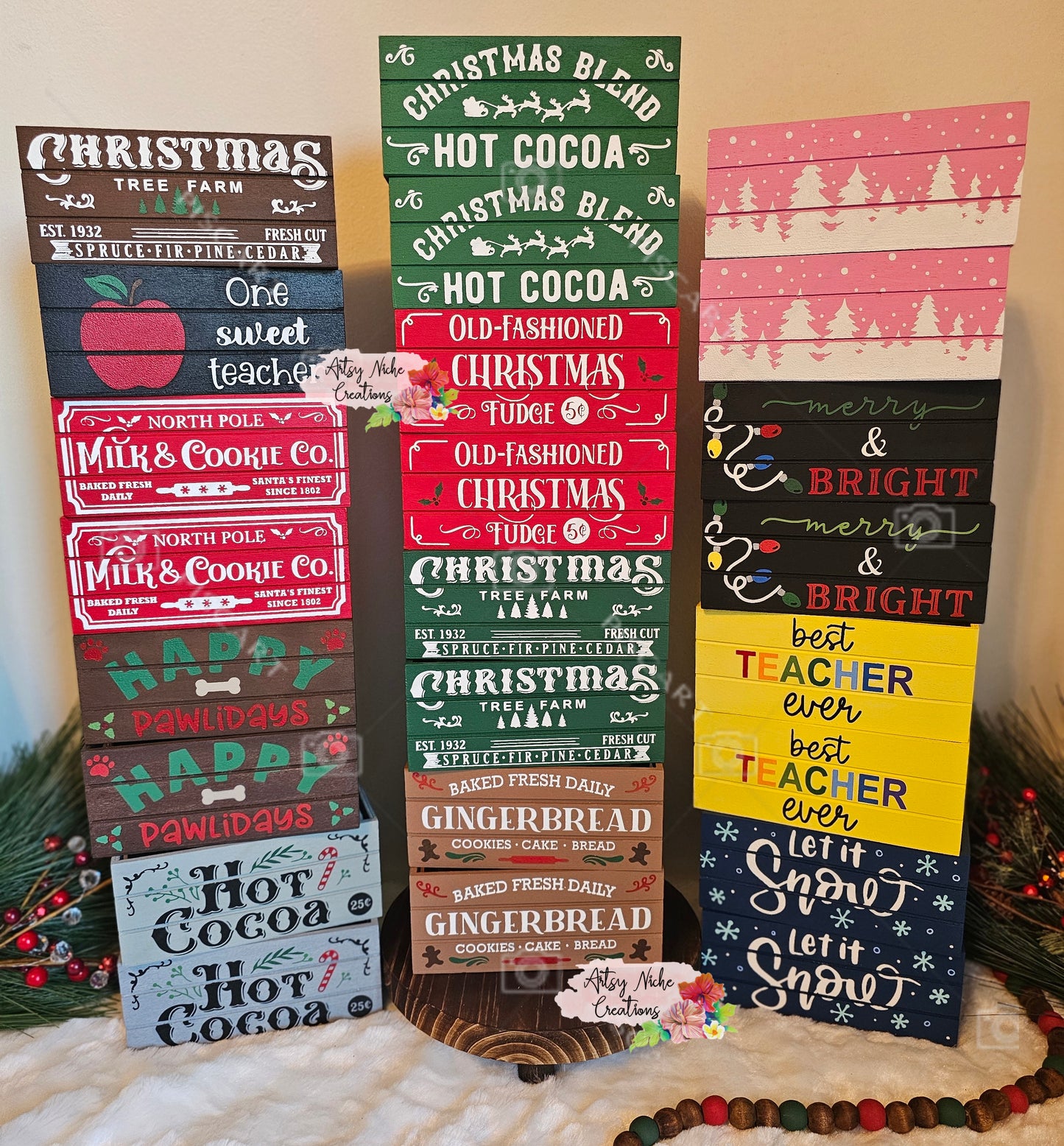 Happy Pawlidays Holiday Wood Mini Crate