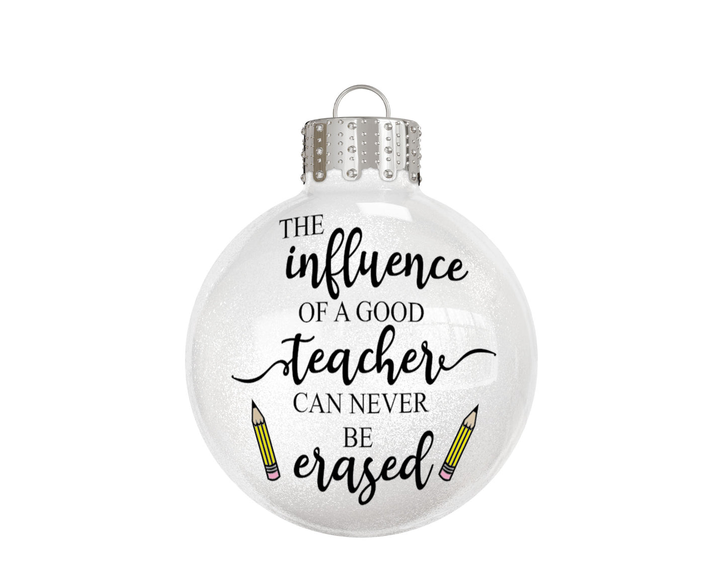 The Influence of a Good Teacher Double Pencil Christmas Ornament