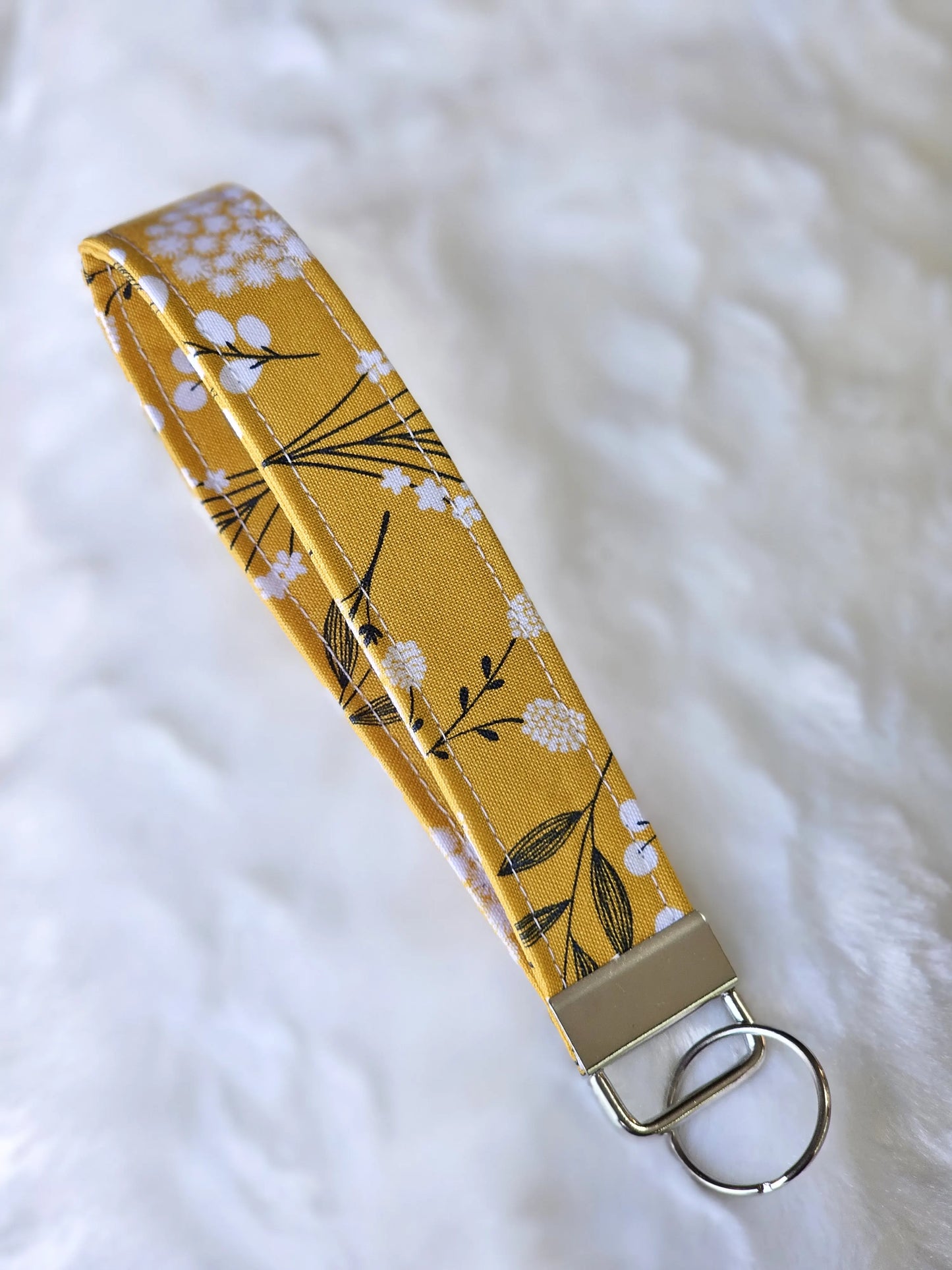 Yellow Floral Wristlet