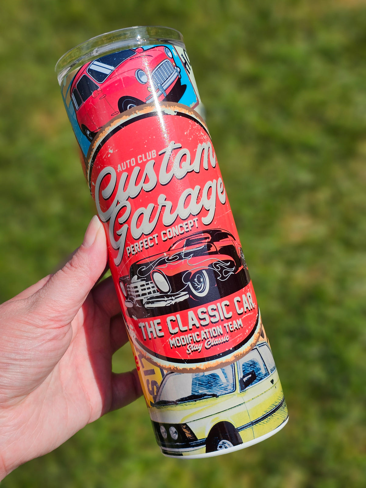 Vintage Custom Garage Classic Car 20oz Skinny Tumbler