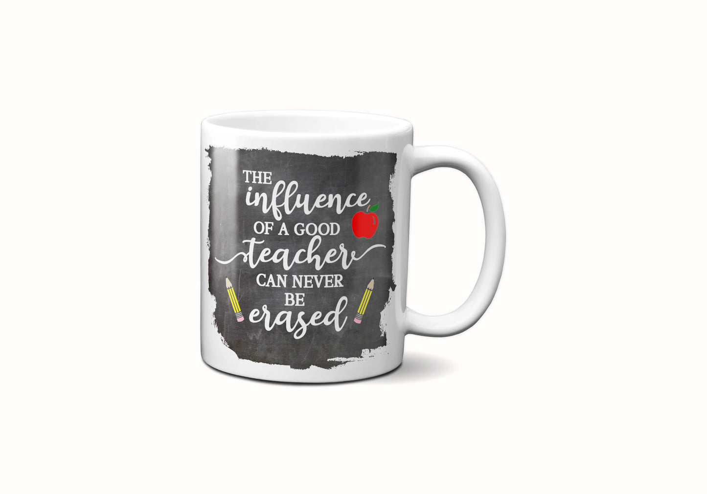 The Influence of a Good Teacher Can Never Be Erased ORCA Coated Dishwasher Safe Coffee Mug