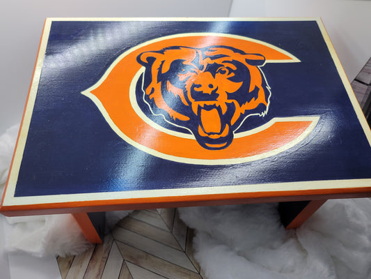 Chicago Bears Handpainted Foot Stool