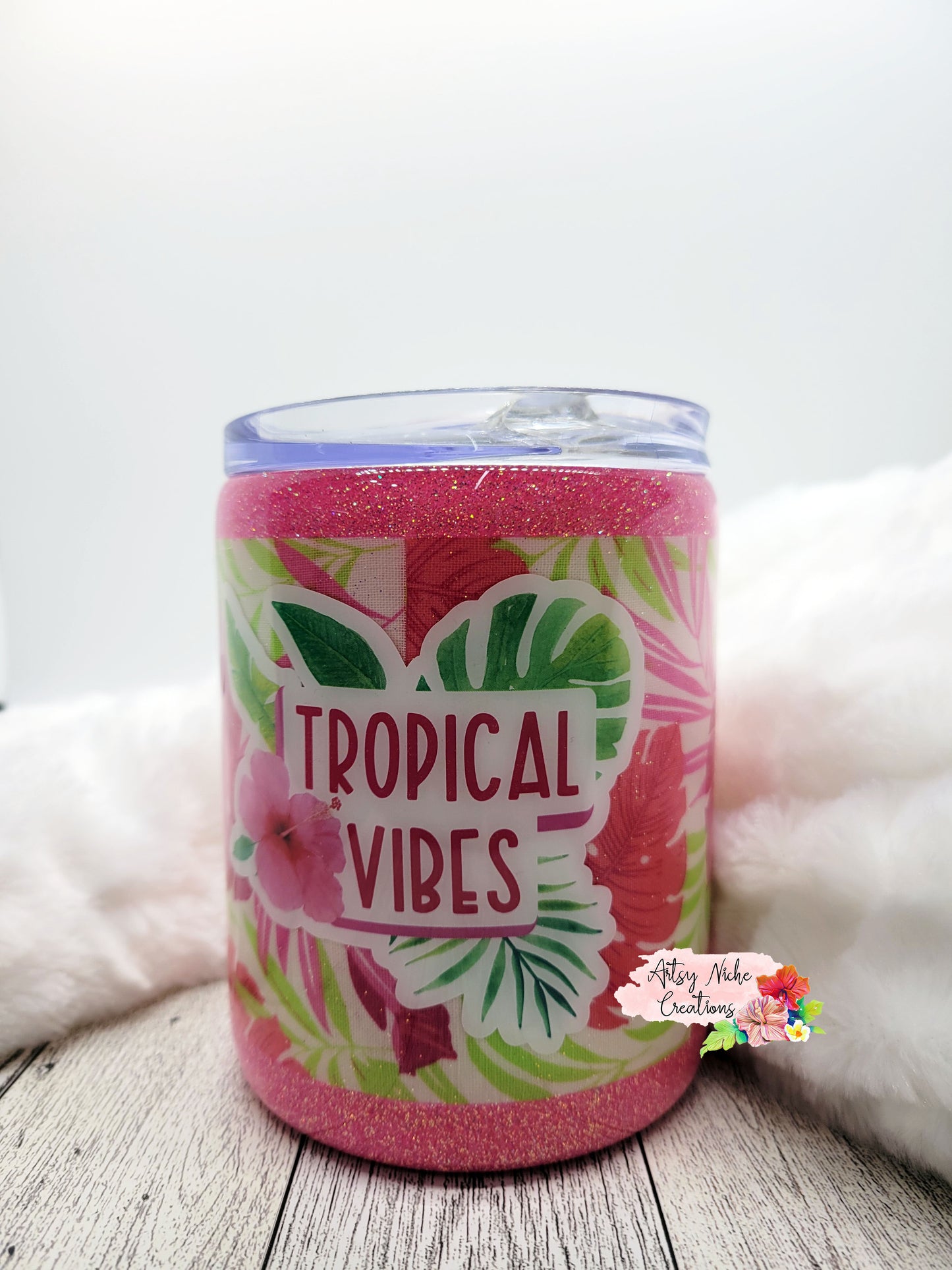 17 oz Summer Tropical Vibes Epoxy Tumbler