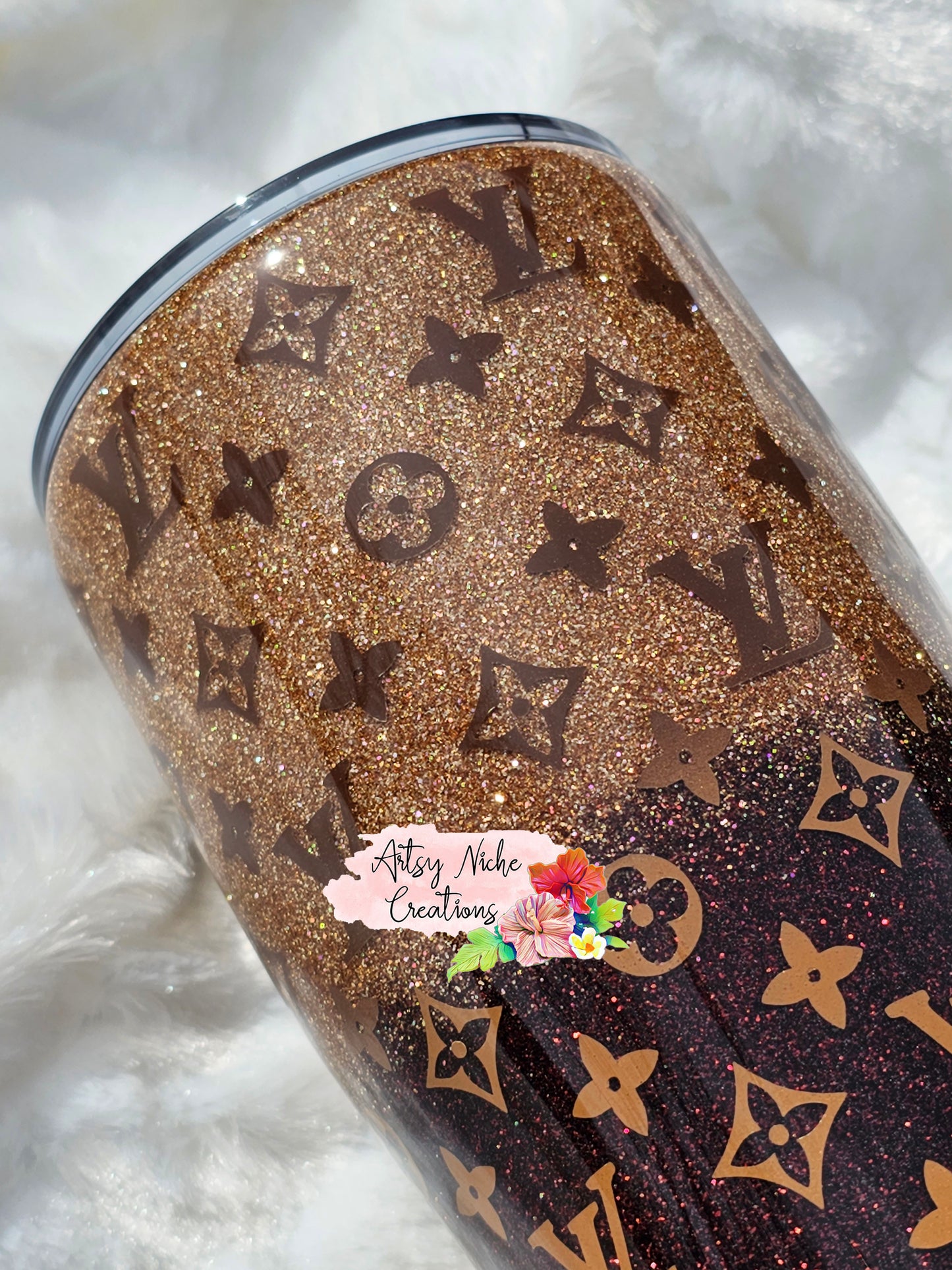 20 oz Modern Curve Louis Vuitton Ombre Epoxy Tumbler