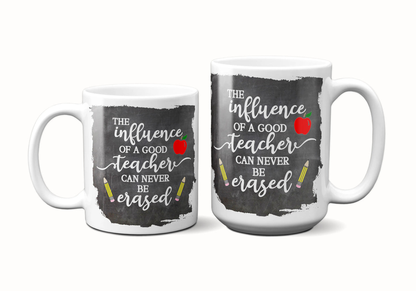 The Influence of a Good Teacher Can Never Be Erased ORCA Coated Dishwasher Safe Coffee Mug