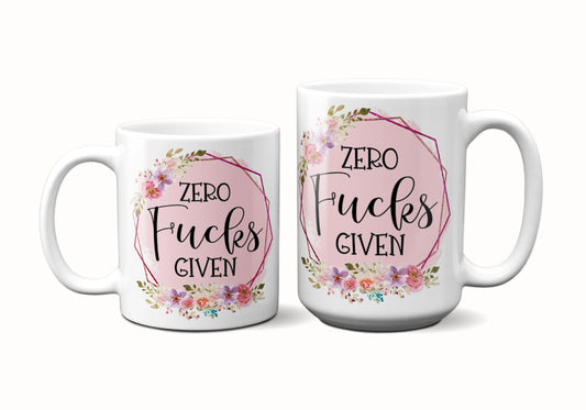 Zero Fucks Given ORCA Coated Dishwasher Safe Coffee Mug