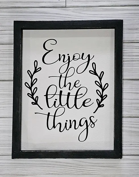 8"x10" Reverse Canvas Wood Frame Signs