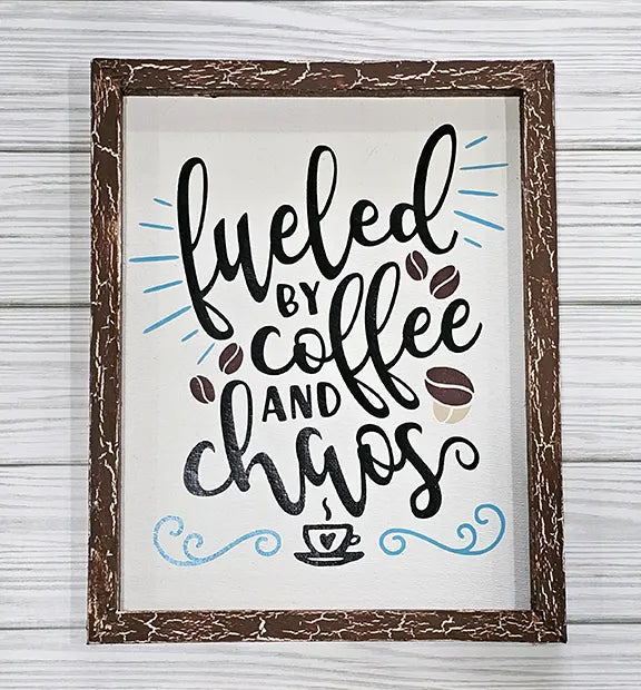 8"x10" Reverse Canvas Wood Frame Signs