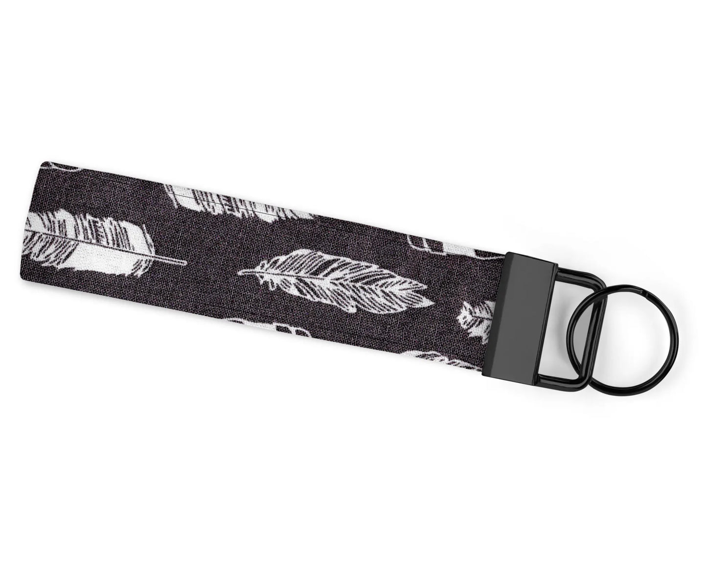 Grey Feathers Wristlet