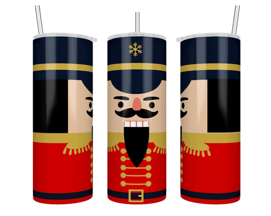 20 oz Skinny Christmas Nutcracker Sublimation Tumbler