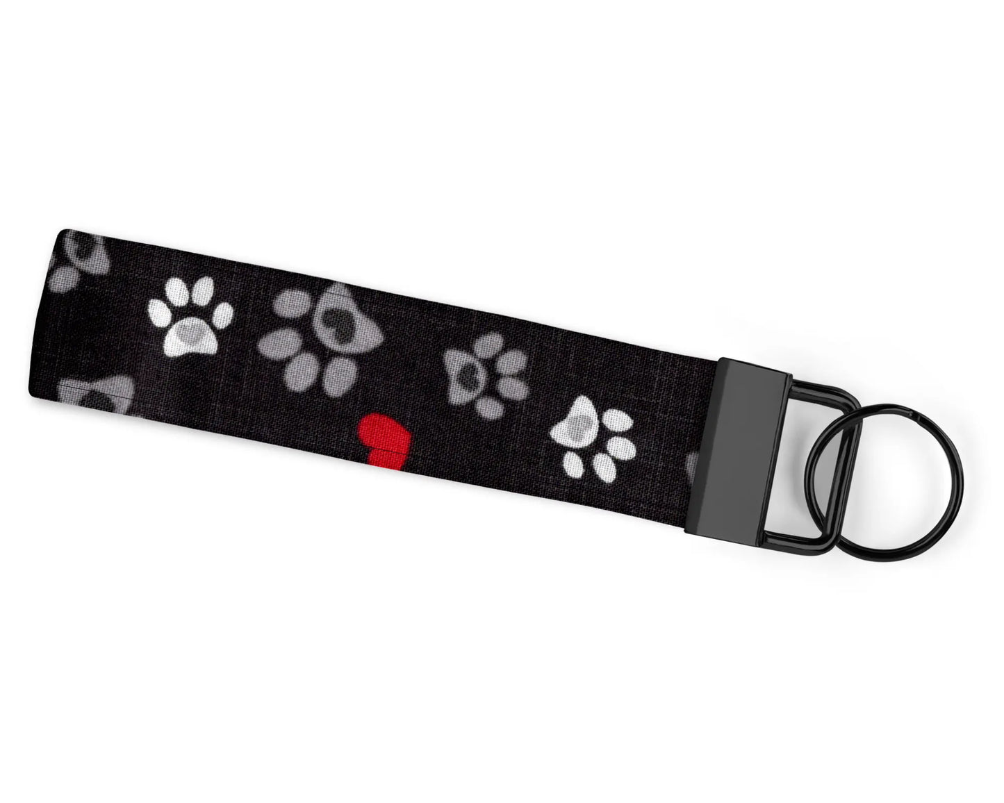Dog Paw Print and Heart Wristlet