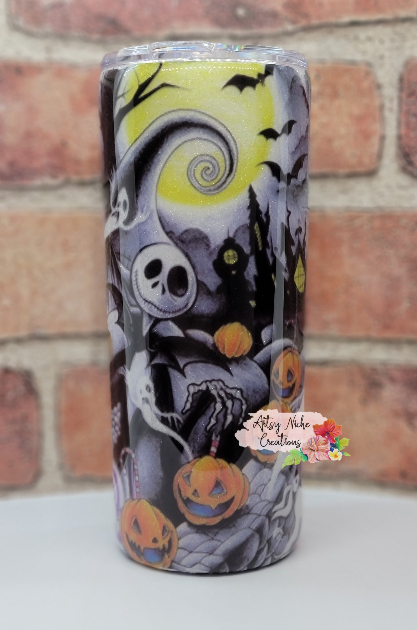 20 oz Glow-in-the-Dark Blue Nightmare Before Christmas Epoxy Tumbler