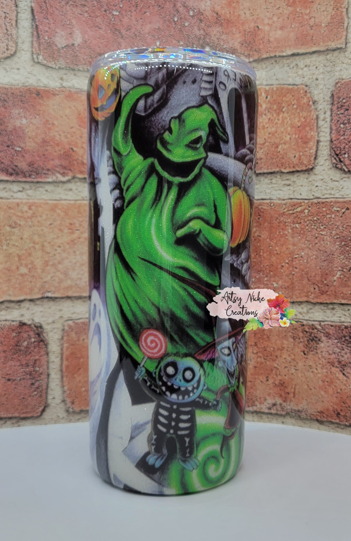 20 oz Glow-in-the-Dark Blue Nightmare Before Christmas Epoxy Tumbler
