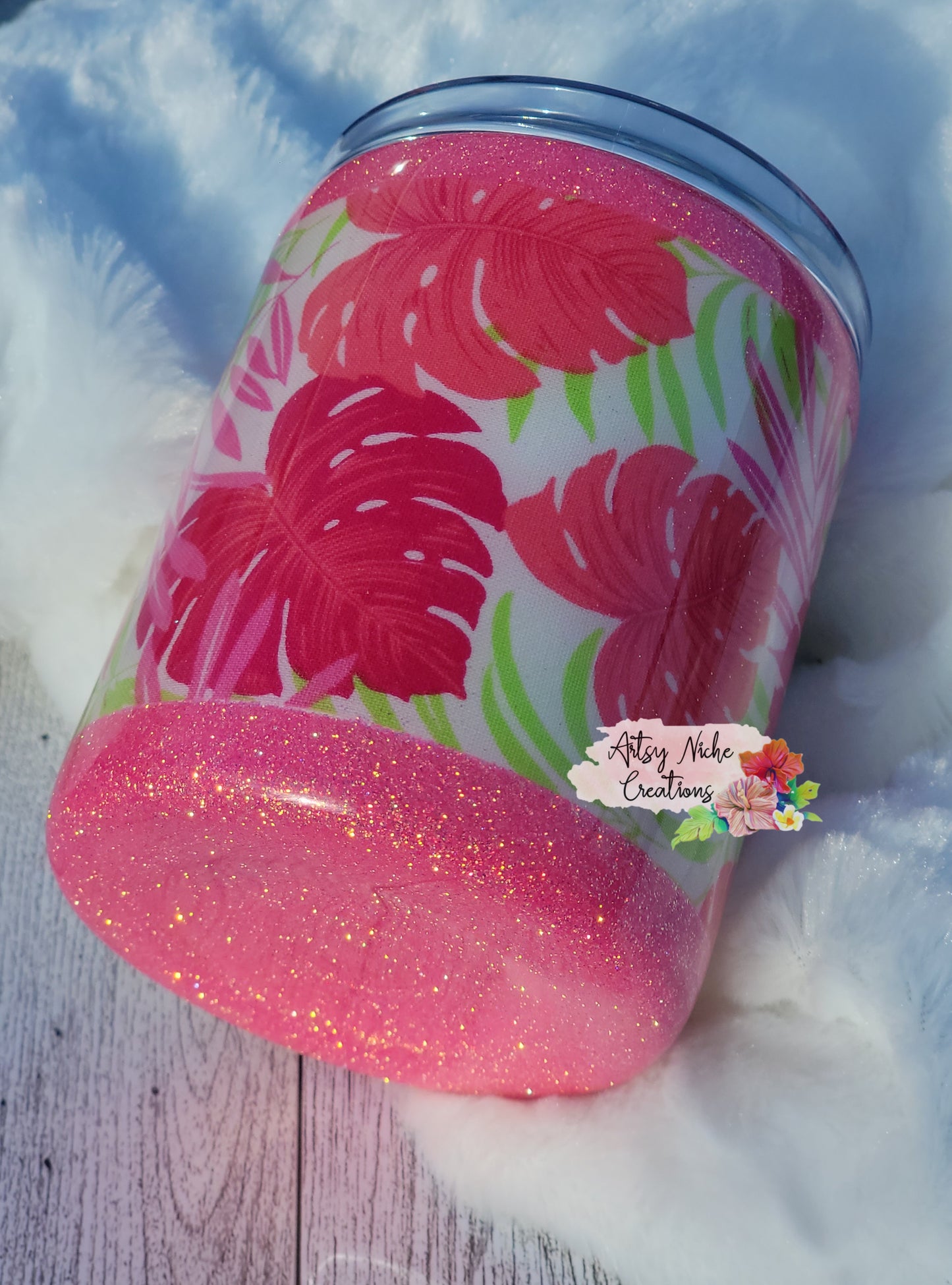 17 oz Summer Tropical Vibes Epoxy Tumbler