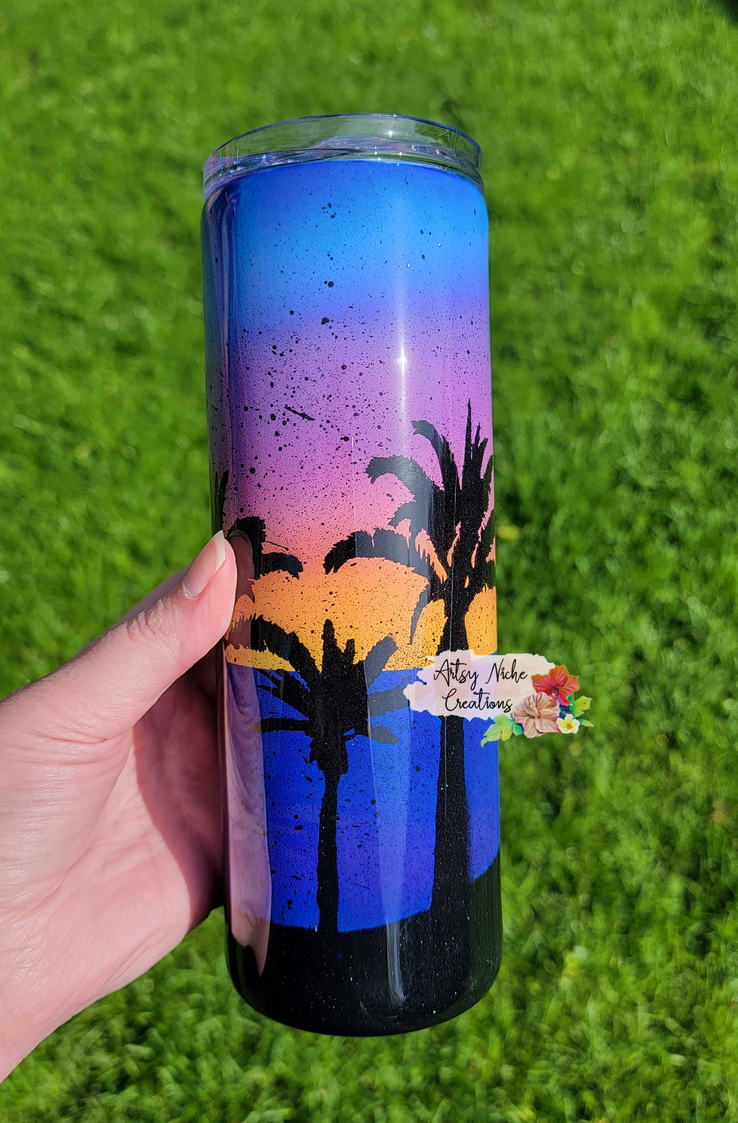 20 oz Airbrush Good Times and Tan Lines Epoxy Tumbler