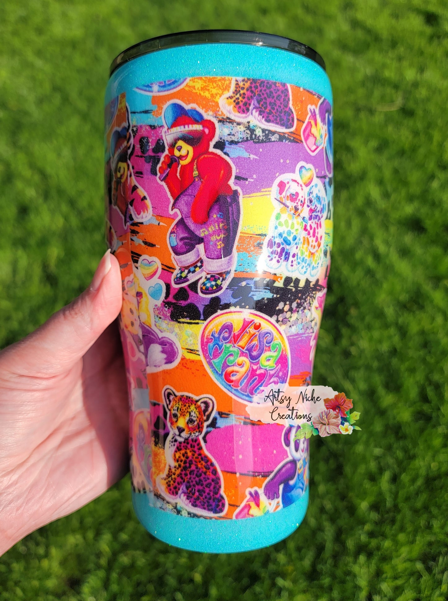 30 oz Modern Curve Fabric Lisa Frank Epoxy Tumbler