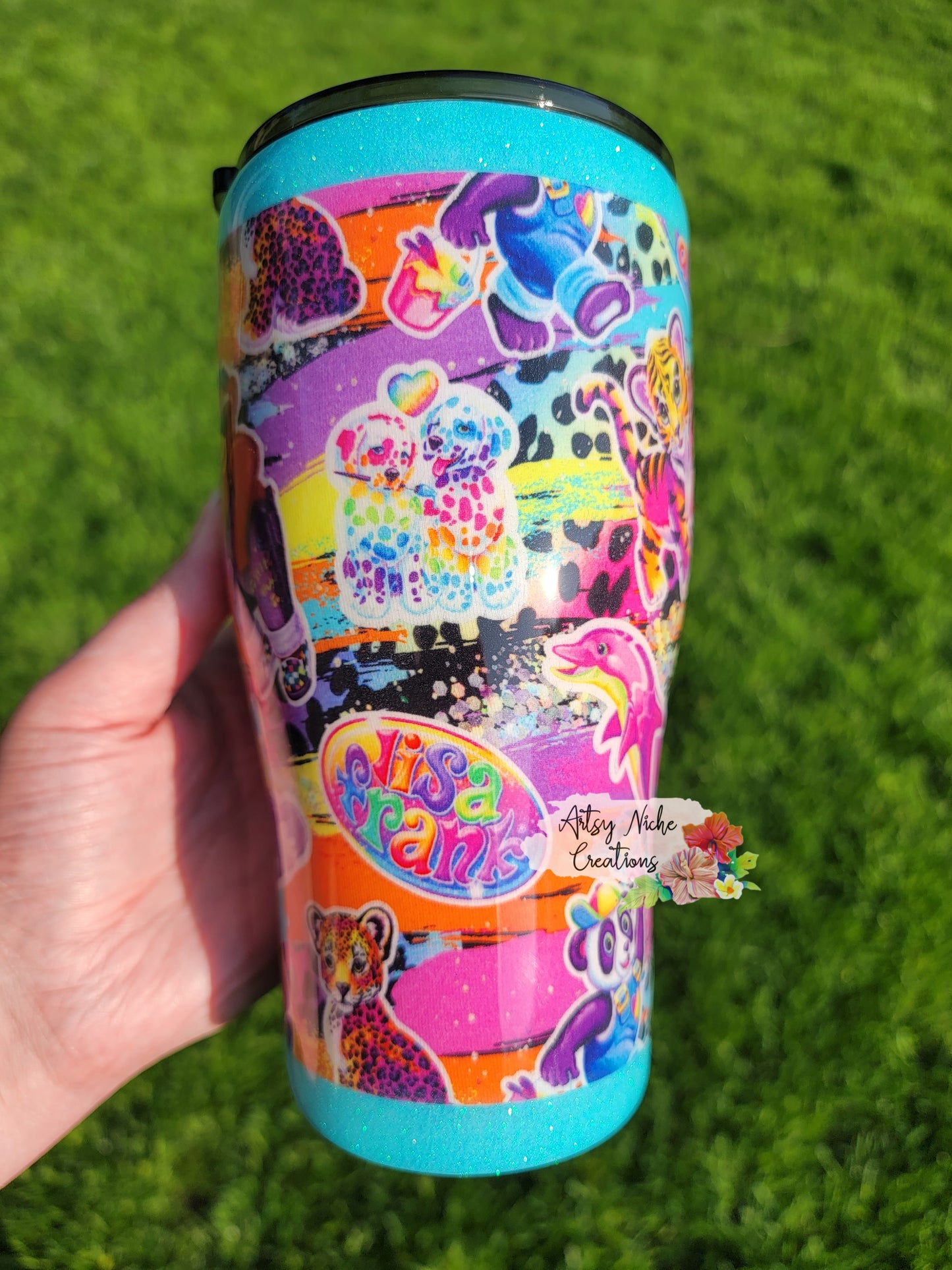 30 oz Modern Curve Fabric Lisa Frank Epoxy Tumbler