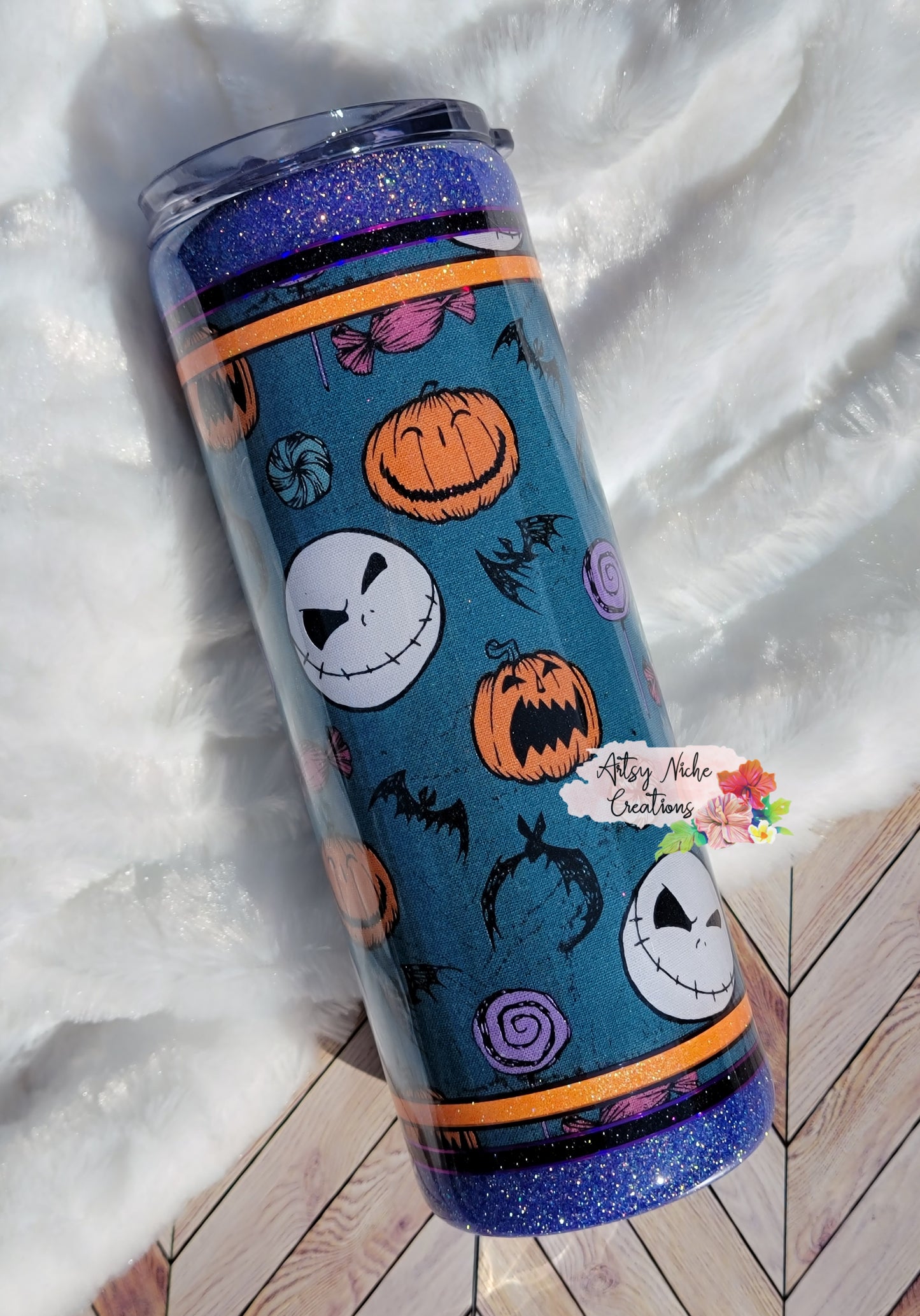 20 oz Skinny Jack Pumpkin King Epoxy Tumbler
