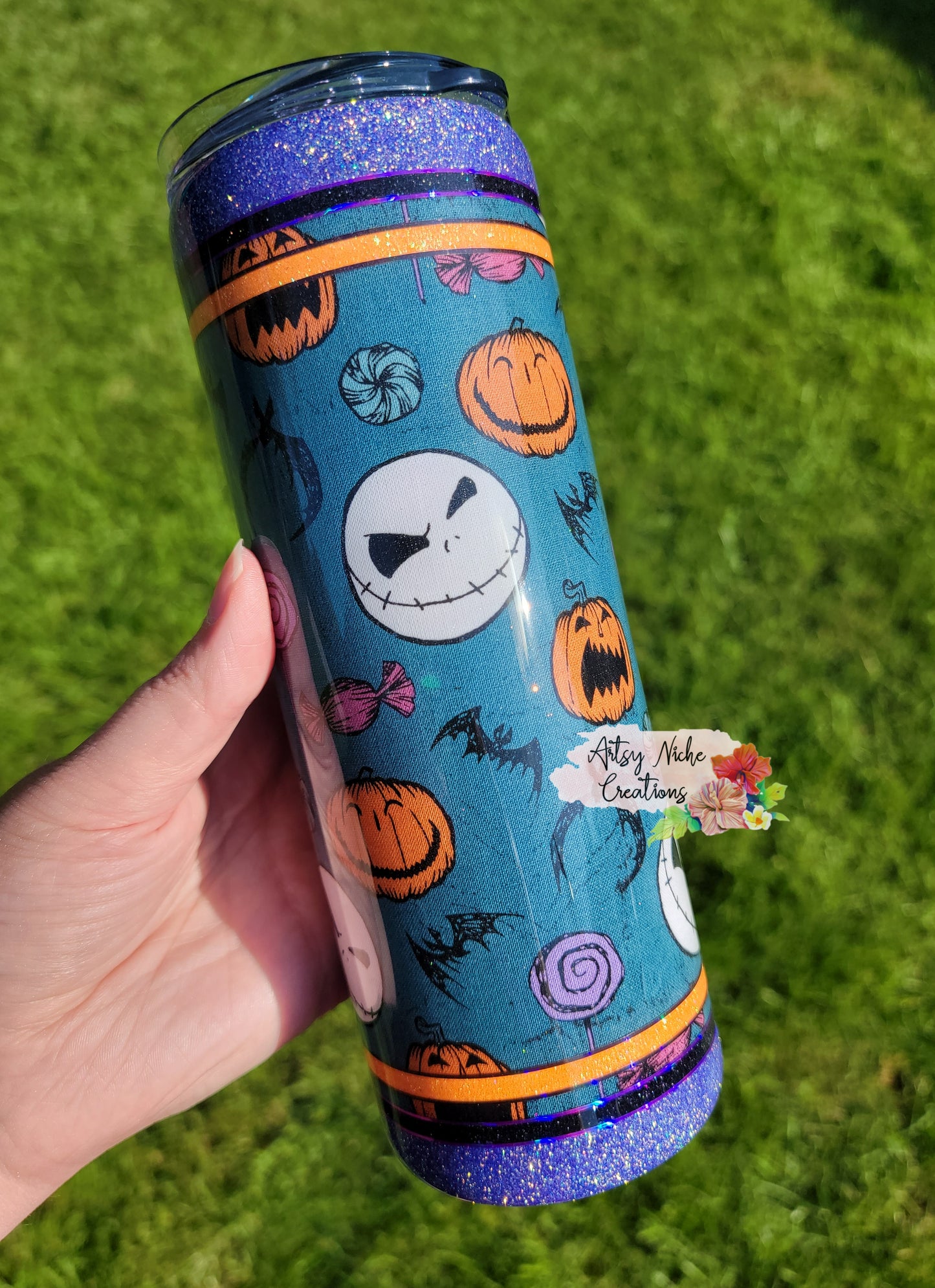 20 oz Skinny Jack Pumpkin King Epoxy Tumbler
