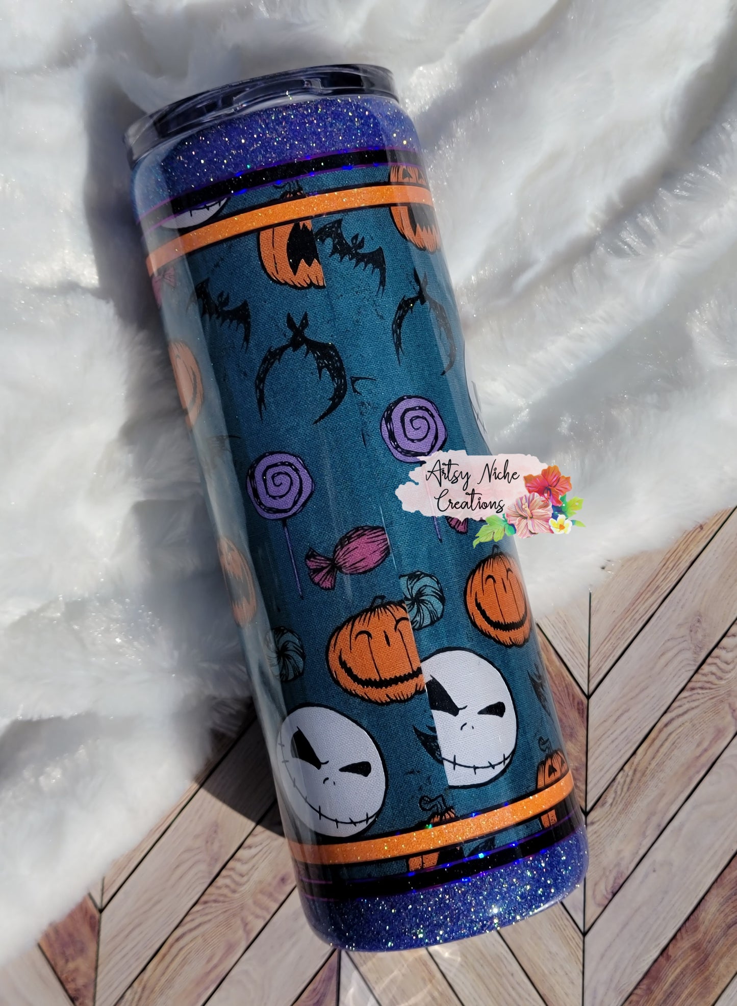 20 oz Skinny Jack Pumpkin King Epoxy Tumbler