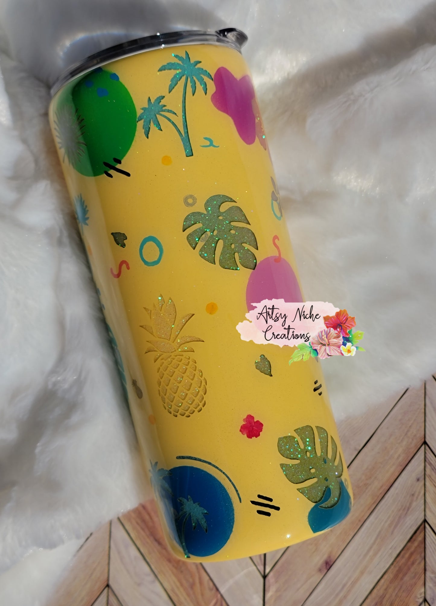 20 oz Retro Summer Peekaboo Epoxy Tumbler