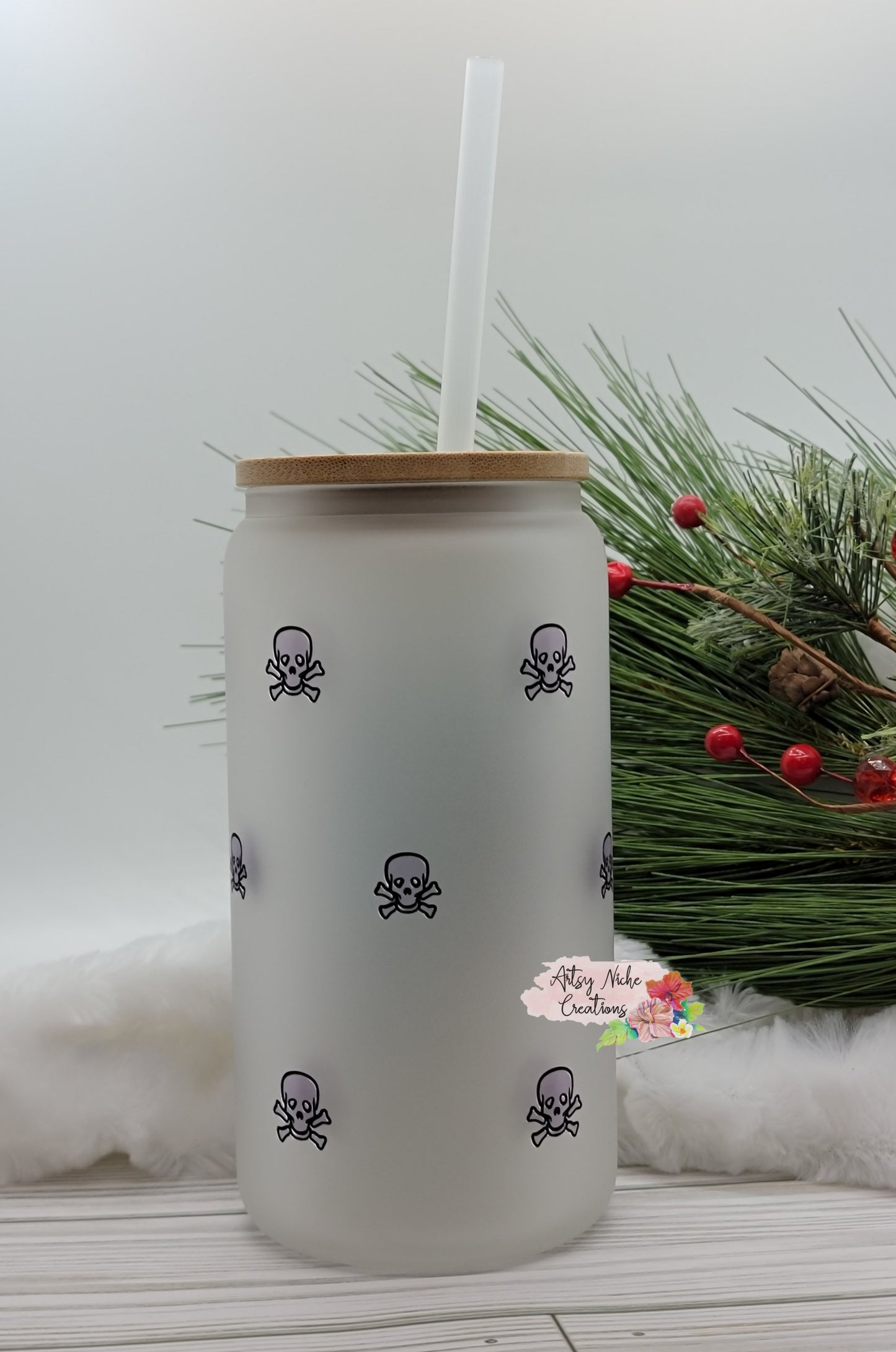 Mama Needs a Cold One 16oz Frosted Glass Can Set