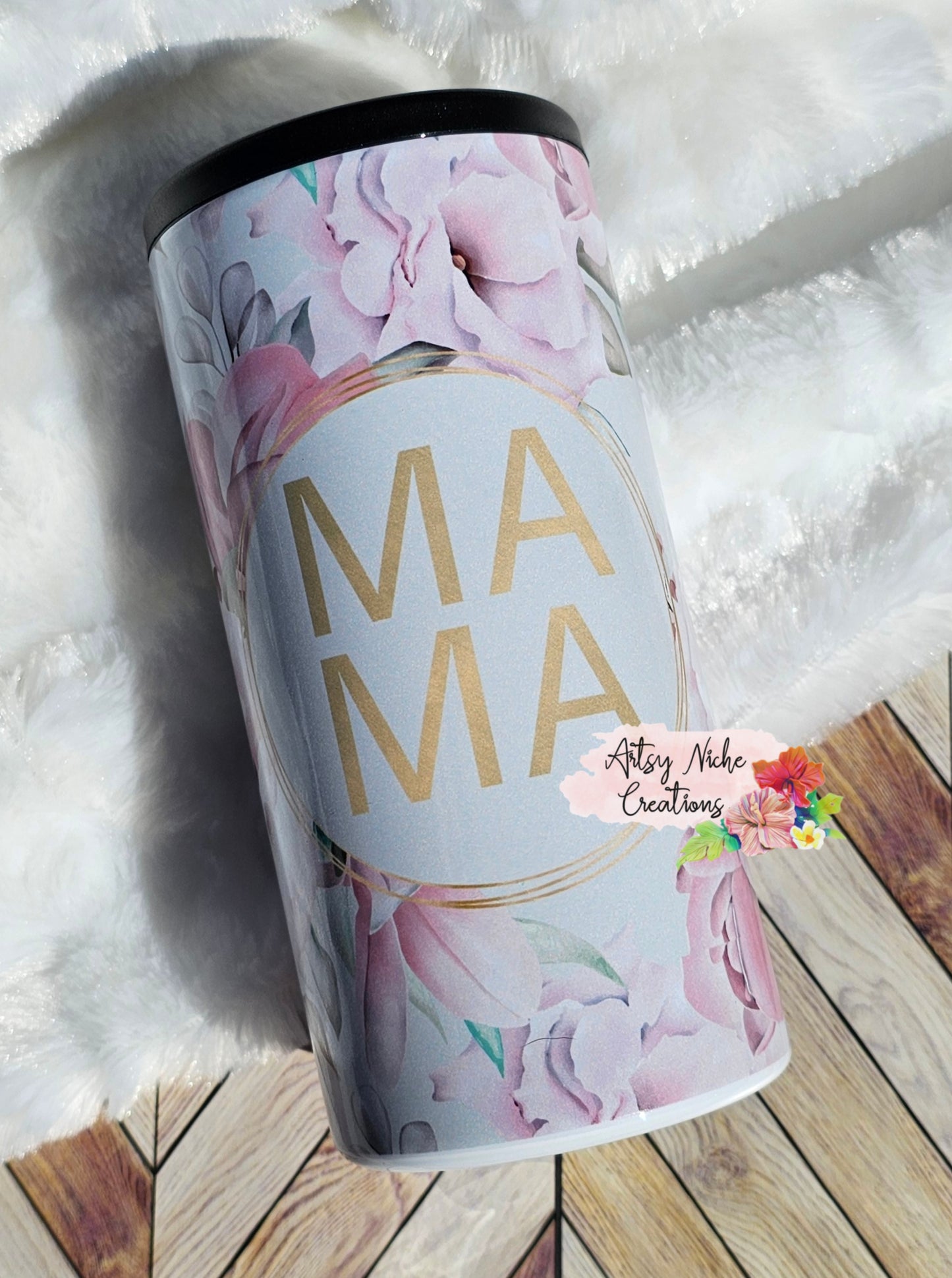 12 oz Slim MA MA Floral Duozie
