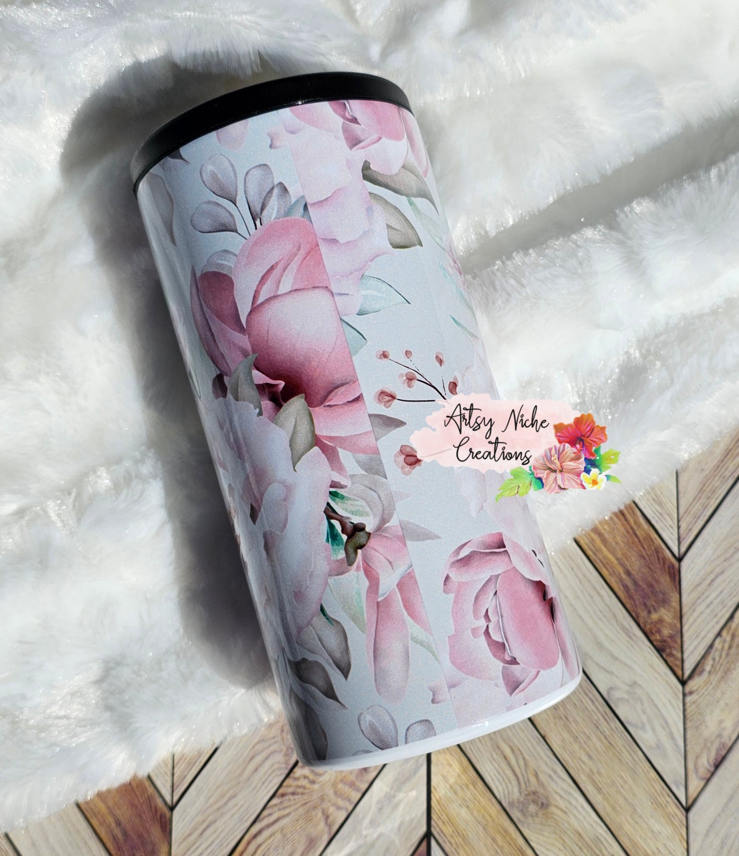 12 oz Slim MA MA Floral Duozie