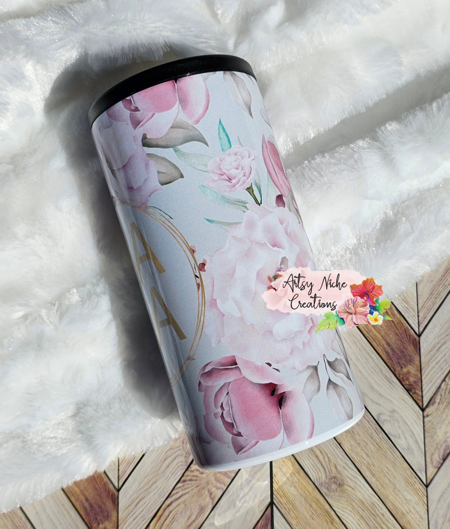 12 oz Slim MA MA Floral Duozie