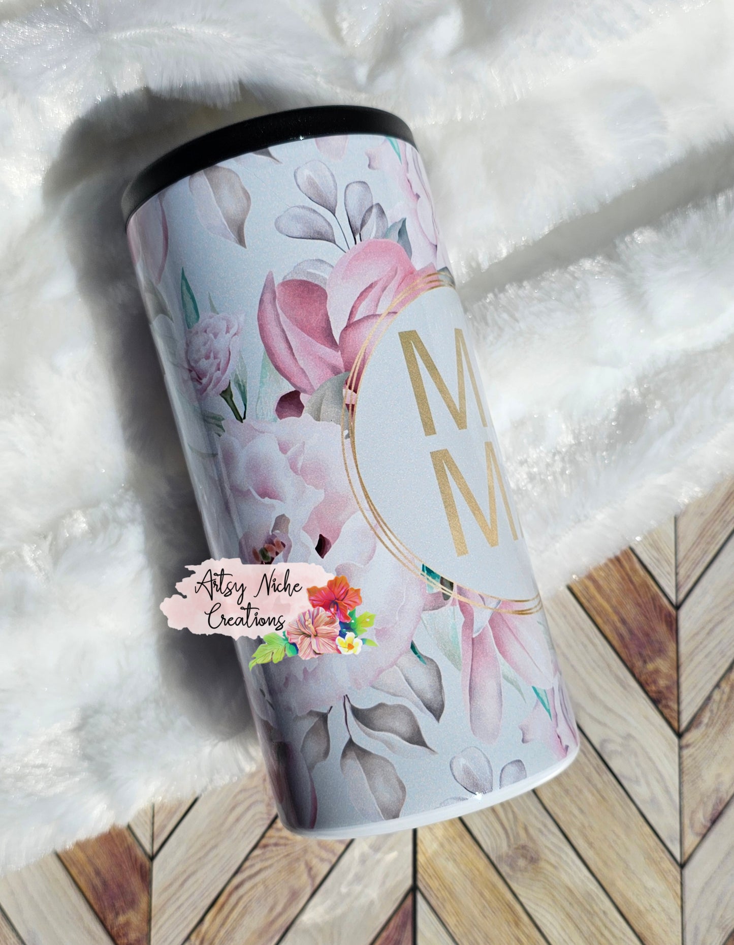 12 oz Slim MA MA Floral Duozie