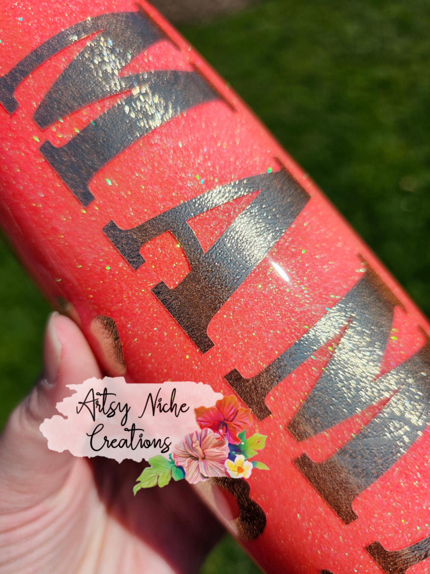20 oz Coral MAMA Epoxy Tumbler