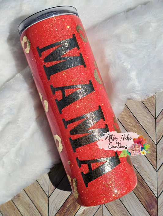 20 oz Coral MAMA Epoxy Tumbler