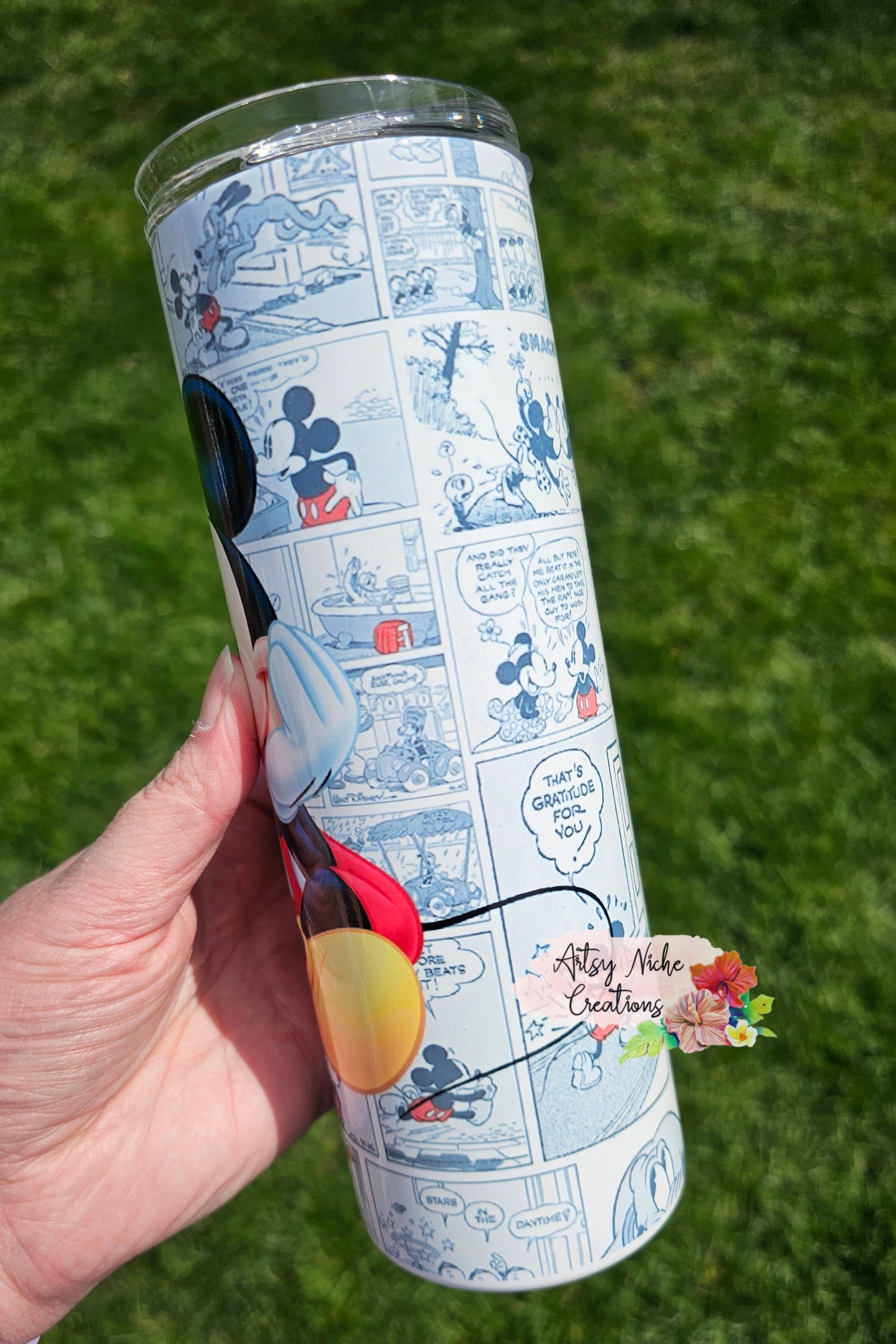 20 oz Mickey Sitting Comics Sublimation Tumbler - Imperfect