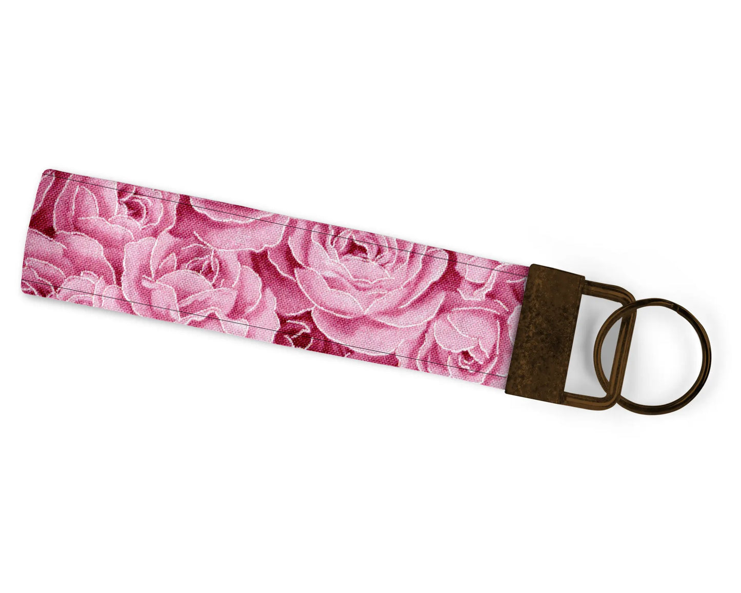 Silver Accented Rose Wristlet