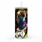 25 oz Stained Glass Image Boxer Dog Glass Sublimation Tumbler