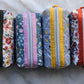 Pastel Purple Floral Light Pink Accented Quilted Pattern Mini Zipper Box Pouch