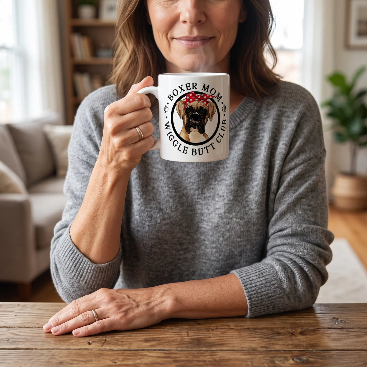 Boxer Mom Female Wiggle Butt Club Coffee Mug