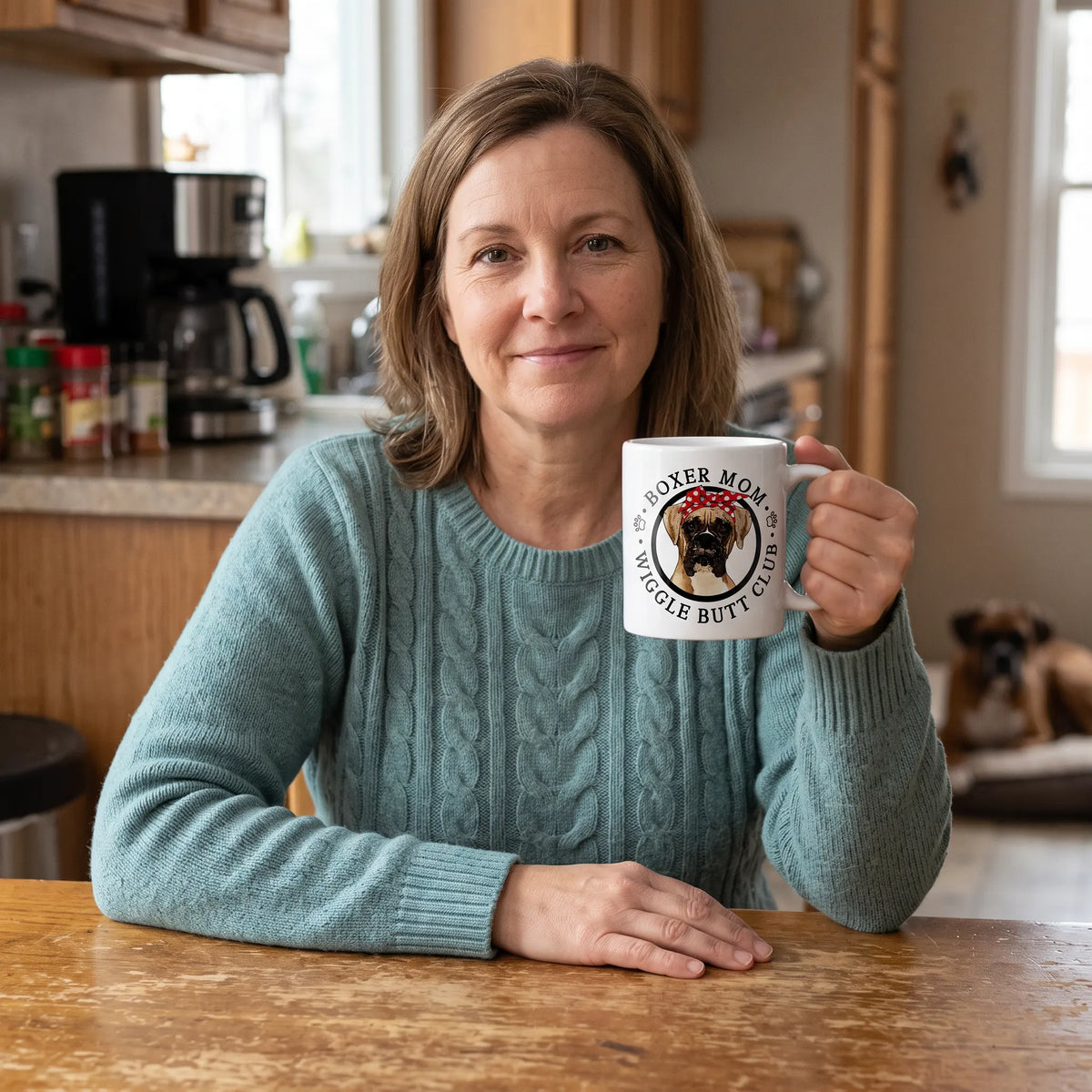 Boxer Mom Female Wiggle Butt Club Coffee Mug