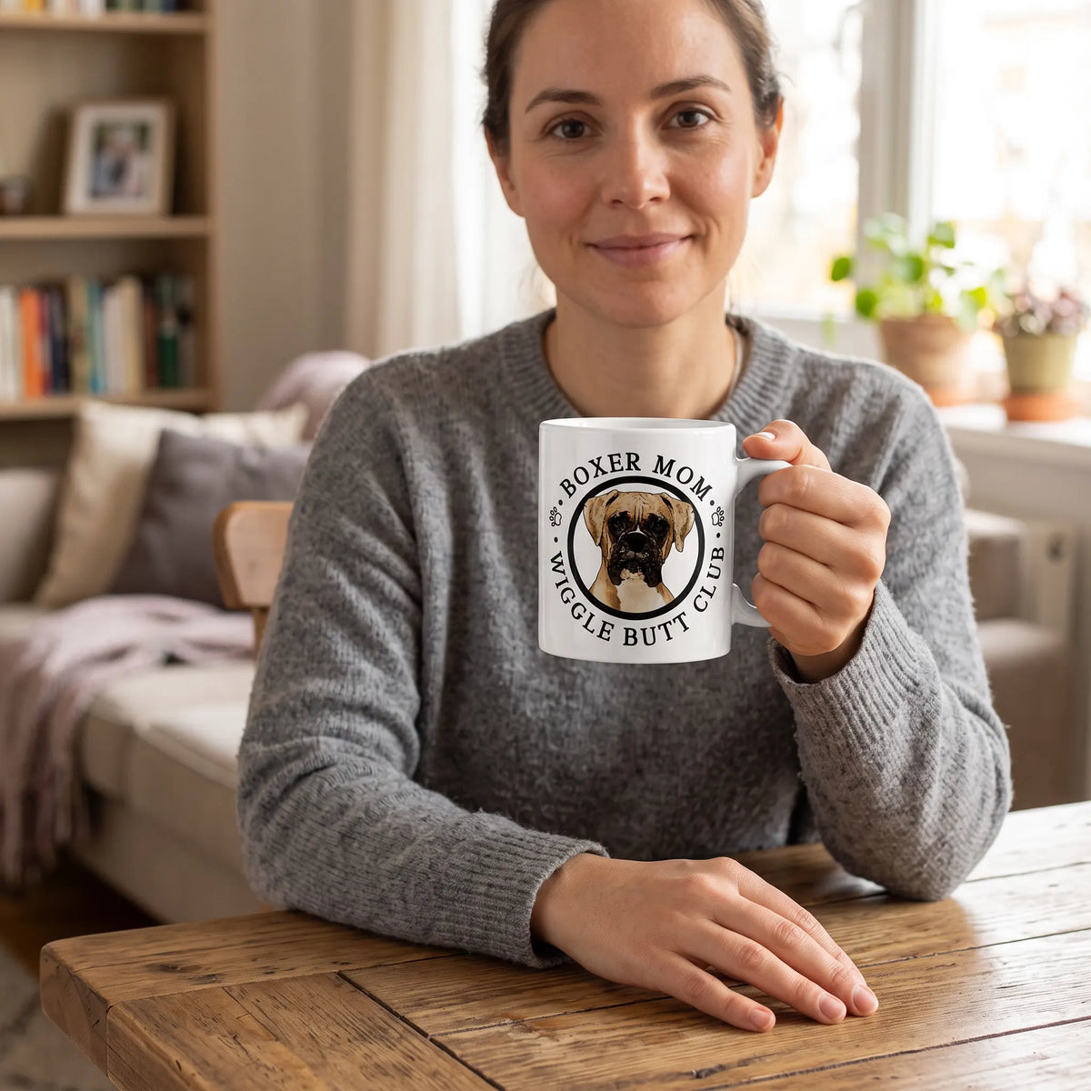 Boxer Mom Male Wiggle Butt Club Coffee Mug