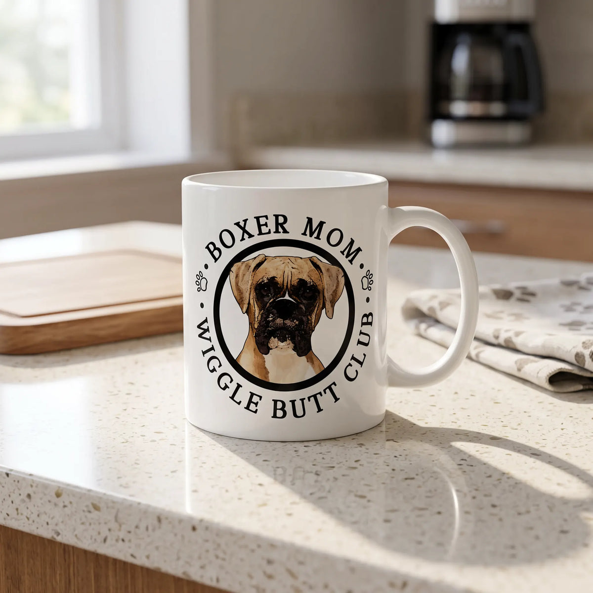 Boxer Mom Male Wiggle Butt Club Coffee Mug
