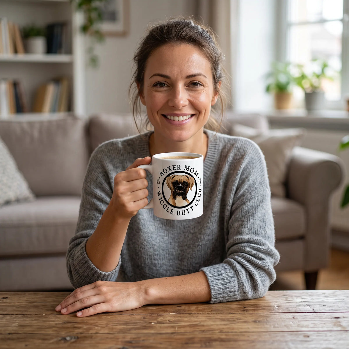 Boxer Mom Male Wiggle Butt Club Coffee Mug