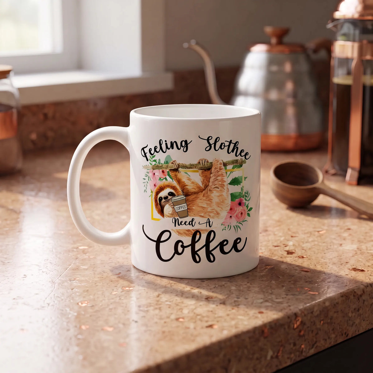 Feeling Slothee Need A Coffee Sloth Mug