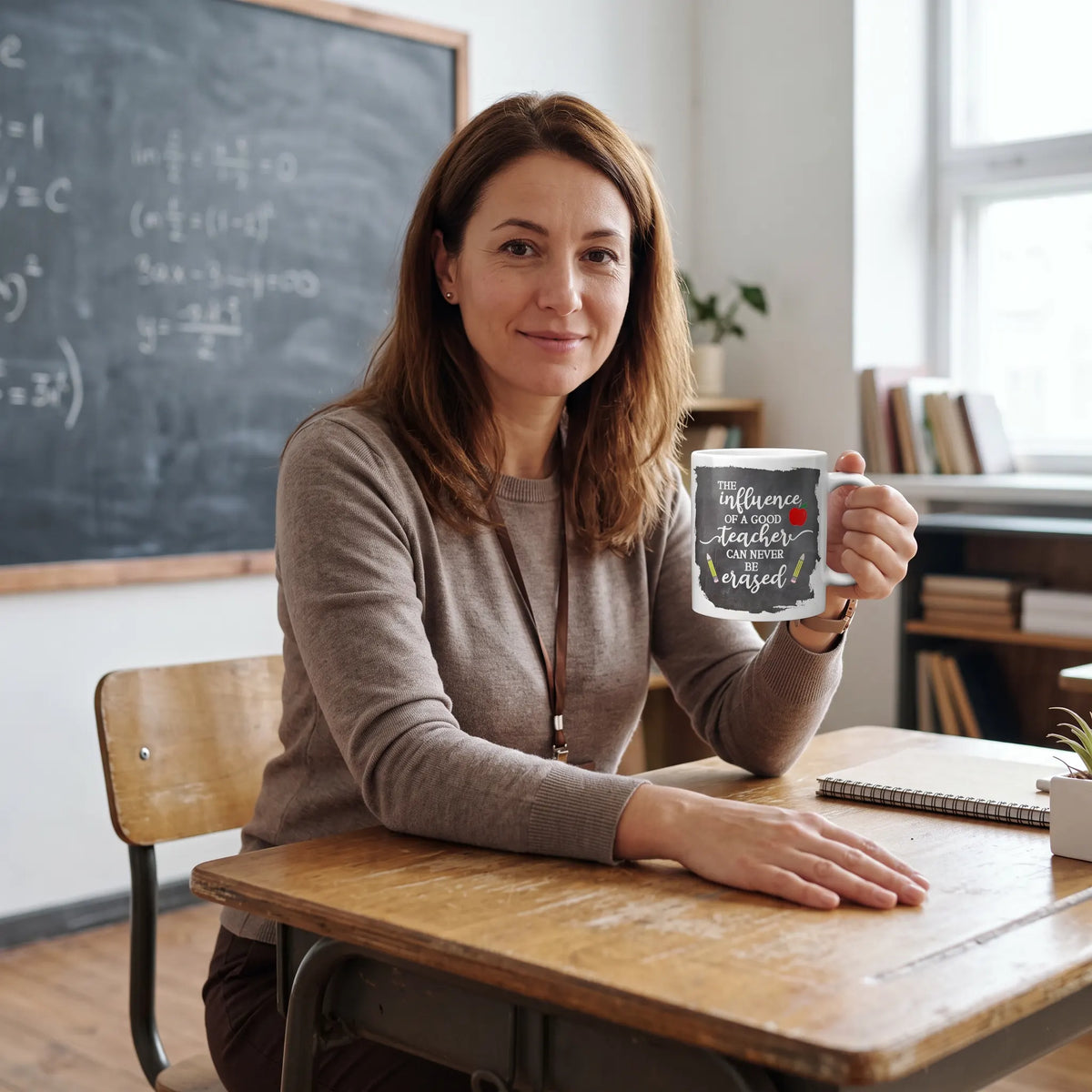 Influence of a Good Teacher Chalkboard Coffee Mug