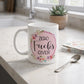 Zero Fucks Given Floral Geometric Coffee Mug