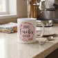 Zero Fucks Given Floral Geometric Coffee Mug