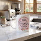 Zero Fucks Given Floral Geometric Coffee Mug
